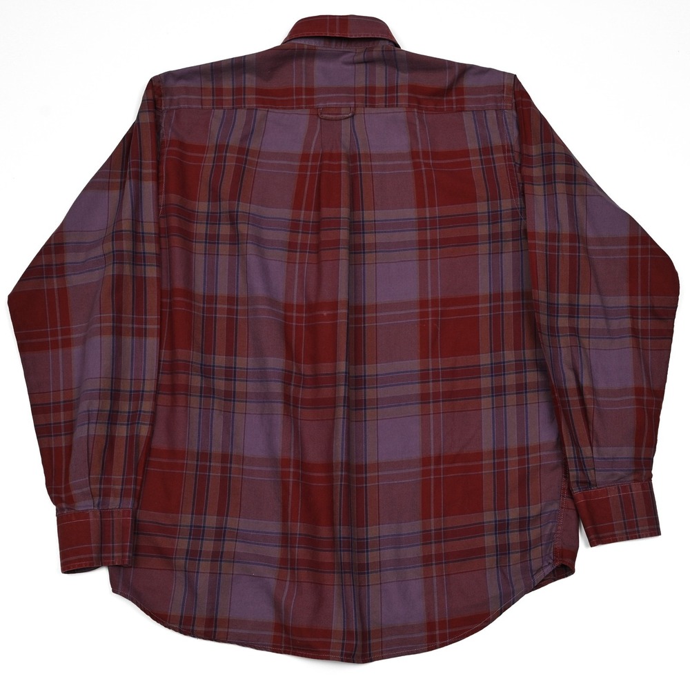 Overland Shirt Men's Long Sleeve Plaid Button Down Preppy Pocket Medium 3 - Picture 7 of 9